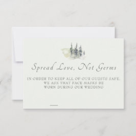 Tall Timber Watercolor Evergreen Safety Card OSA Kort