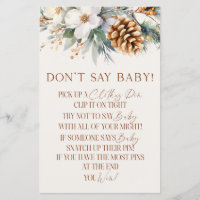 Tall Träd Blommig Säga Inte Baby Baby Shower Lek