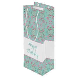 Tall Vin Sweet Teal and Rosa Patterned Gift Bag