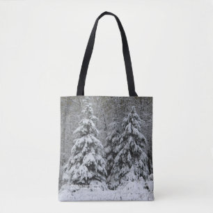 Tall White Spruce, täckt av Snö Tygkasse