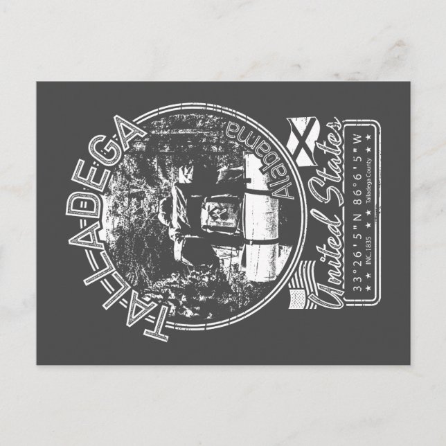 TALLADEGA ALABAMA - TALLADEGA NATIONAL SKOEST VYKORT (Framsida)