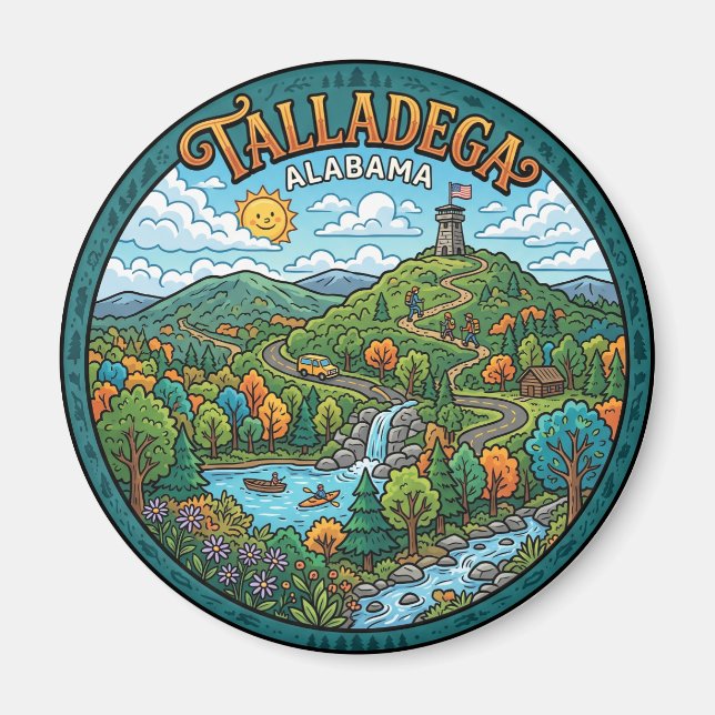 Talladega National Forest Alabama Magnet (Framsidan)