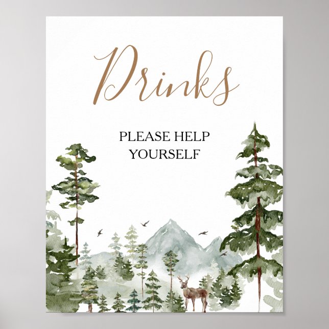 Talladventyr väntar par duschen drycker poster (Framsidan)