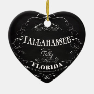 Tallahassee Florida - etikett Julgransprydnad Keramik