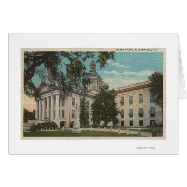 Tallahassee, Florida - Exterior View of State Hälsningskort (Framsidan Horizontal)