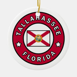 Tallahassee Florida Julgransprydnad Keramik