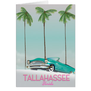 Tallahassee Florida-reseaffisch Hälsningskort