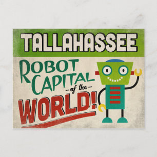 Tallahassee Florida Robot - Funny Vintage Vykort