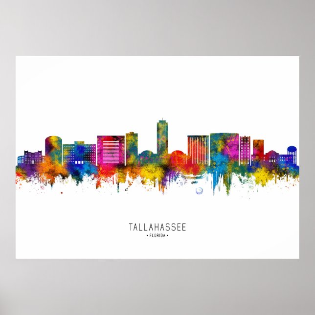 Tallahassee Florida Skyline Poster (Framsidan)