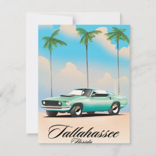 Tallahassee Florida Travel-affisch.
