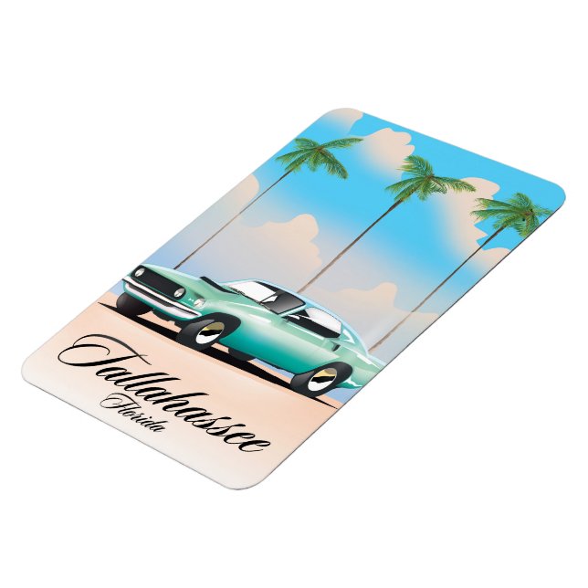 Tallahassee Florida Travel-affisch. Magnet (Vänstra Sidan)