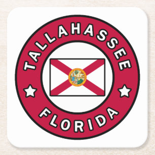Tallahassee Florida Underlägg Papper Kvadrat