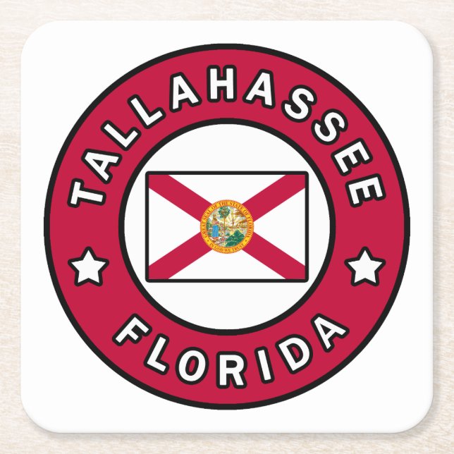 Tallahassee Florida Underlägg Papper Kvadrat (Framsidan)