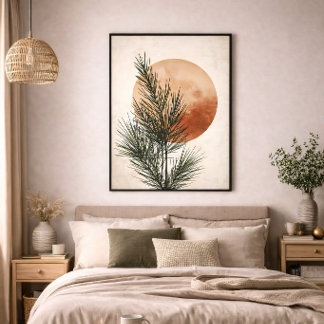 Tallar Botany Neutral Minimal Natur Dekor Canvastryck