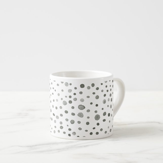Tallar Confetti Vattenfärgspunkter Espressomugg (Framsida höger)
