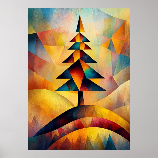 Tallar - Kubistiskt minimalistiskt mästerverk insp Poster (Framsidan)