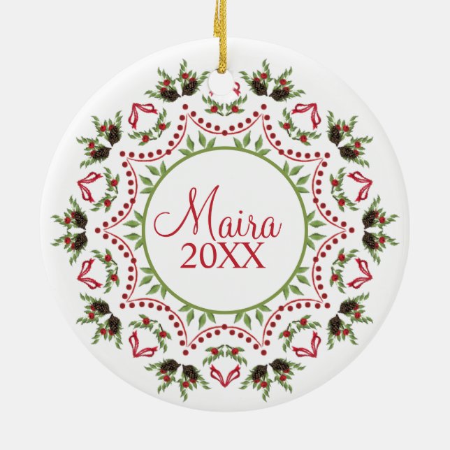 Tallar och bär Mandala foto Ornament (Baksidan)