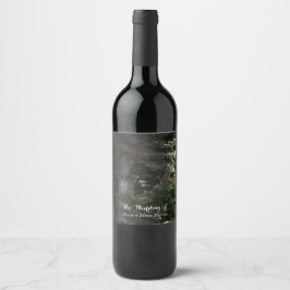 Tallar Tallig Skog Bröllop Vin Etiketter