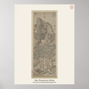 Tallaravinen och Flygande källan - Wen Zhengming Poster