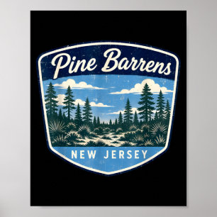 Tallarbarrhedar new jersey skog natur utomhus poster