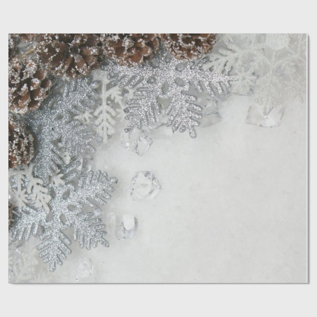 Tallarskott,Snöflingor Högtid  Presentpapper (Platt)