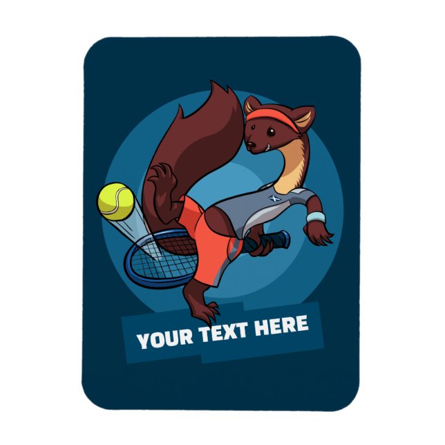 Tallarv Add Your Text Tennis Trick Shot Design Magnet (Vertikal)