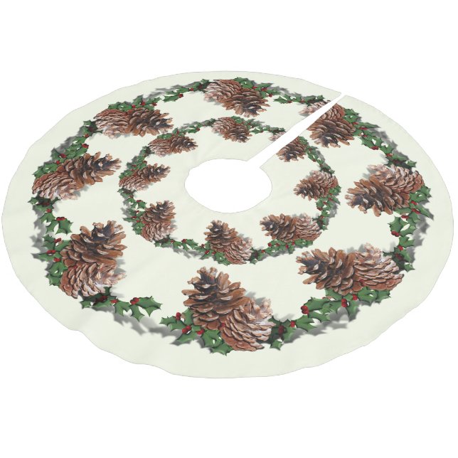 Tallbarrsjul  julgransmatta borstad polyester (Vinklad)