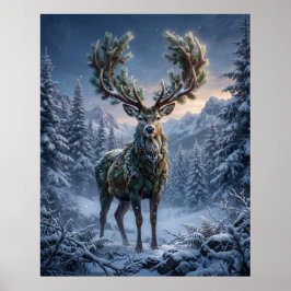 Tallbocken Vinter Skymning Poster