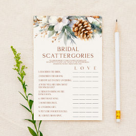 Tallbröllopsspel Pine Tree Bridal Scattergories Brevpapper