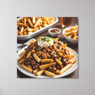 Tallerken Poutine Canvastryck
