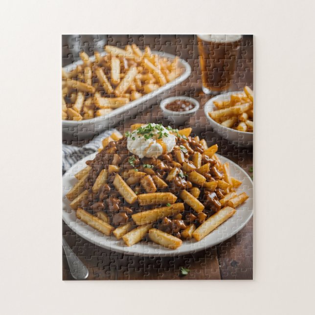 Tallerken Poutine Pussel (Vertikal)