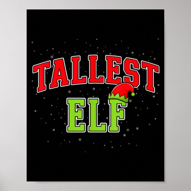 Tallest Elf Christmas Family Matching Group Xmas  Poster (Framsidan)