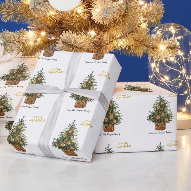Tallgran,Orange God Jul Presentpapper (Helgdagar)