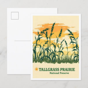 Tallgräs Prairie National Preserve Kansas Travel Vykort
