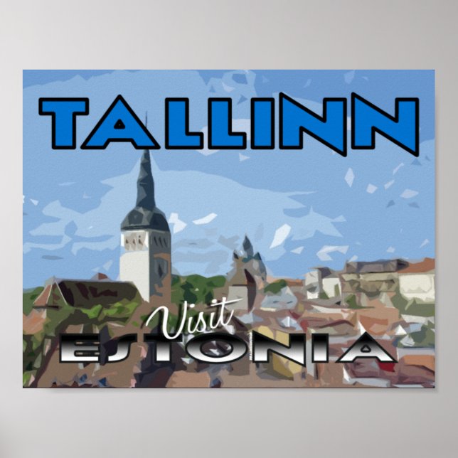 Tallin, besök Estland Poster (Framsidan)