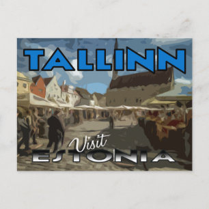 Tallin, besök Estlands vykort