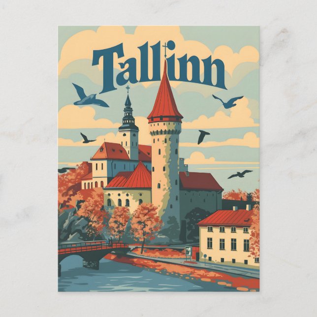 Tallin Vintage Vykort (Framsida)