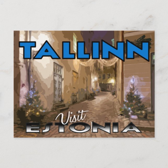 Tallinn, besök Estlands vykort (Framsida)