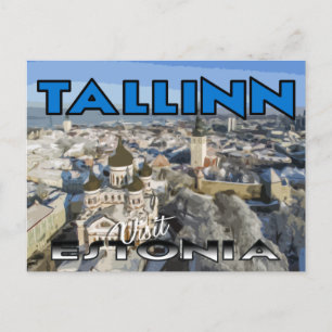 Tallinn, besök Estlands vykort