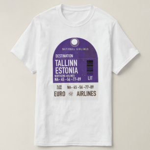 Tallinn Estées resa biljett T Shirt