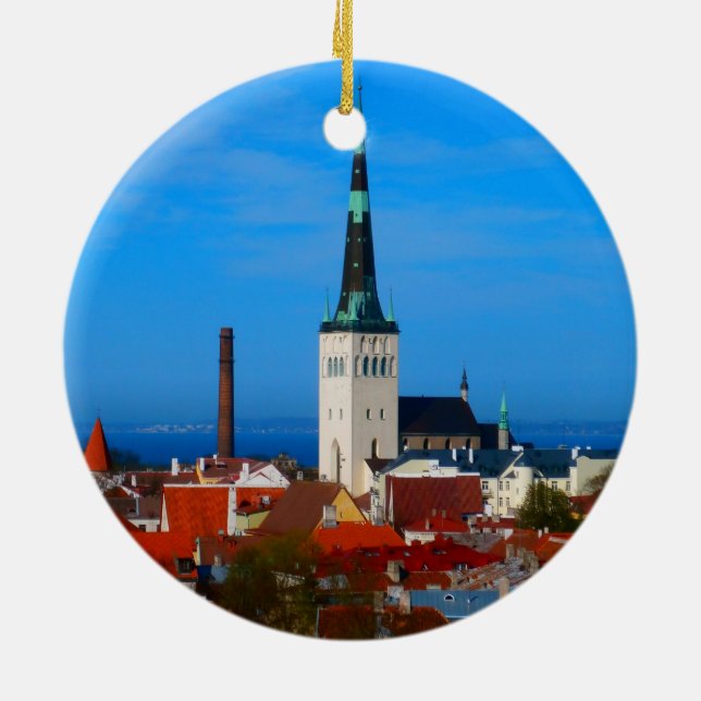 Tallinn Estland Julgransprydnad Keramik (Baksidan)
