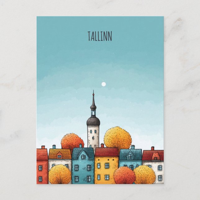Tallinn Estland Resa Vykort (Framsida)