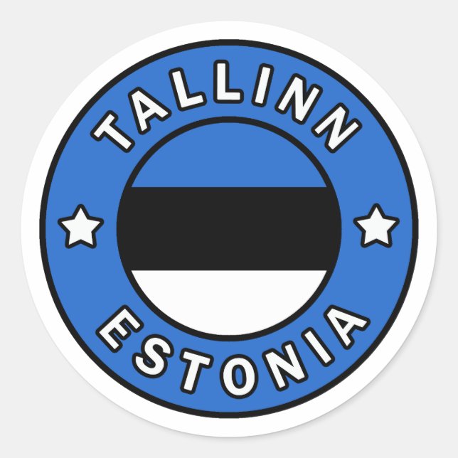 Tallinn Estland Runt Klistermärke (Framsida)