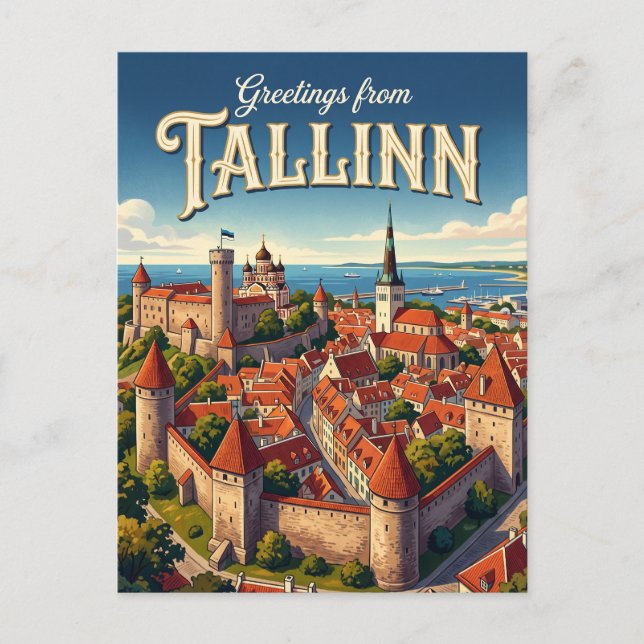 Tallinn Estland Vykort (Framsida)