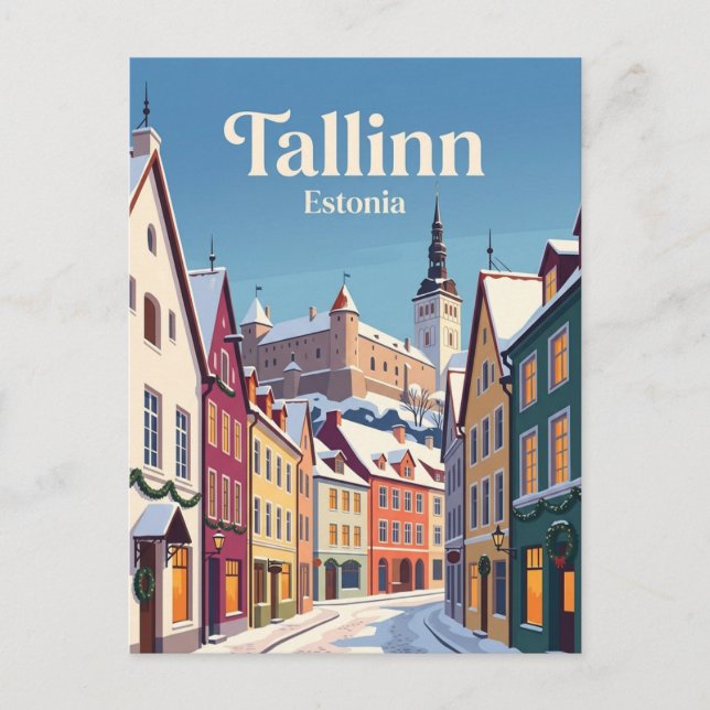 Tallinn Gamla Stan Estland Vykort (Framsida)