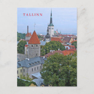 Tallinn Gamla Stan torn utsikt vykort
