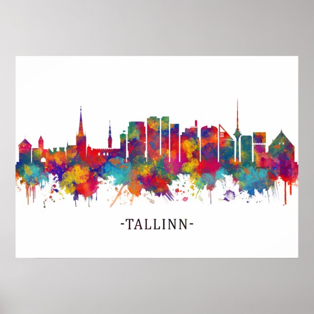 Tallinn Skyline Poster (Framsidan)