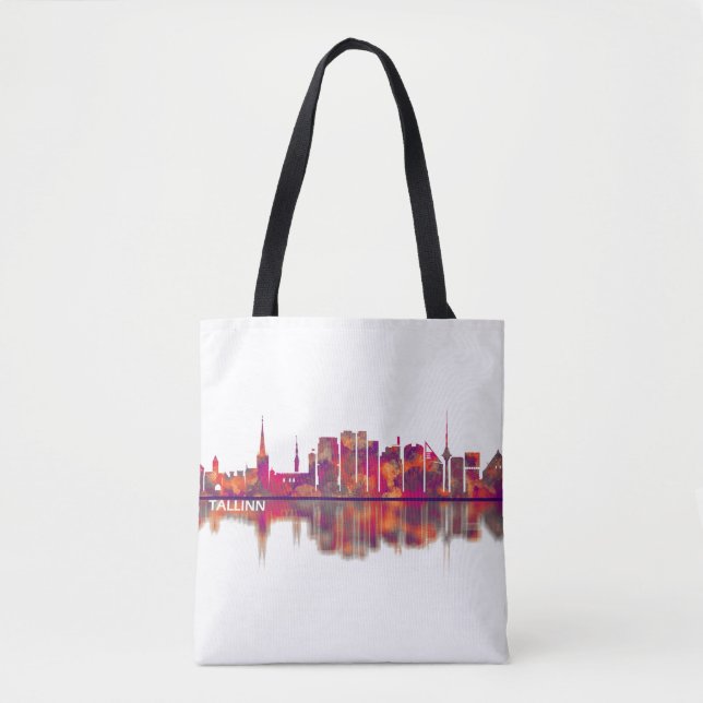 Tallinn Skyline Tygkasse (Framsida)
