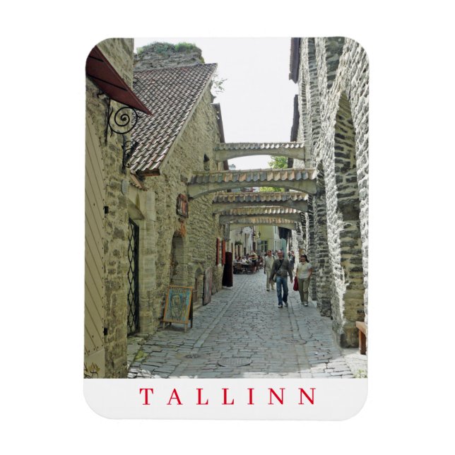 Tallinn St. Catherine's Passage view-kylmagnet Magnet (Vertikal)