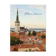 Tallinn stadssilhuett, Estland resebild